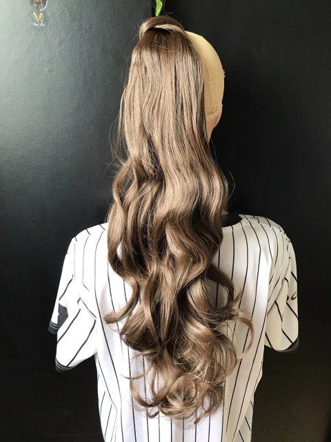 Aplique Rabo de Cavalo Ondulado Fibra Premium 70cm - comprar online