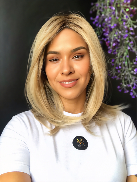 Wig Queila Fibra Premium Liso Com Franja 40cm - comprar online