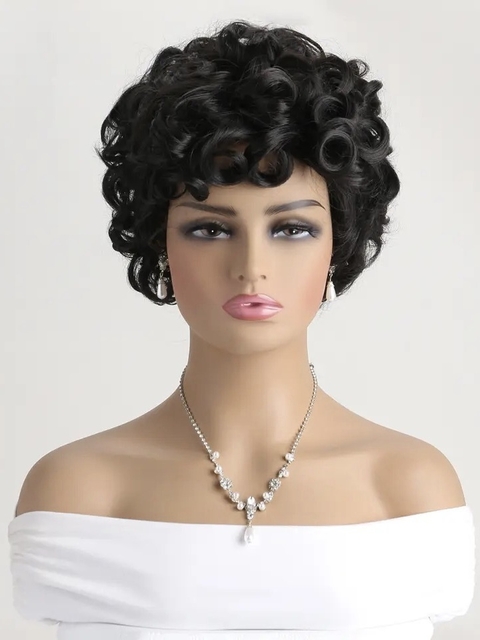 Wig Joy Fibra Premium Ondulada Curta