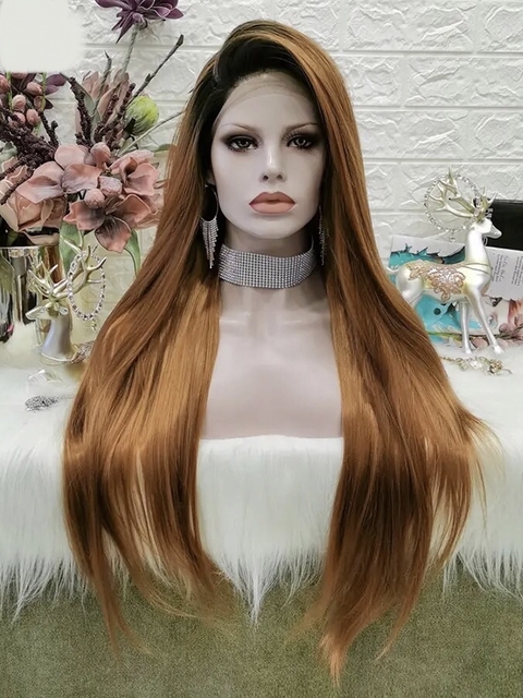 Lace Front Micaela Fibra Premium Liso 65cm