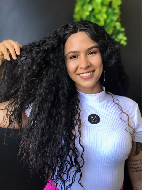 Lace Front Denise Fibra Premium Cacheada 60cm - comprar online