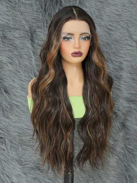 Lace Front Camily Fibra Premium Ondulado 65cm - comprar online