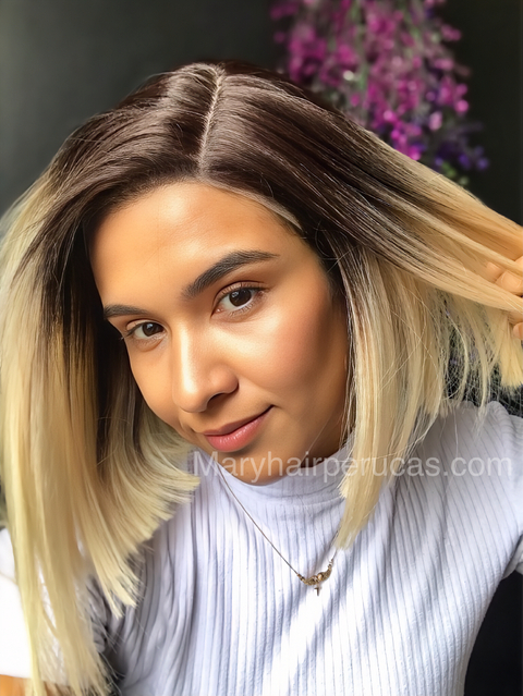 Lace Front Lucy Fibra Premium Liso 30cm - comprar online