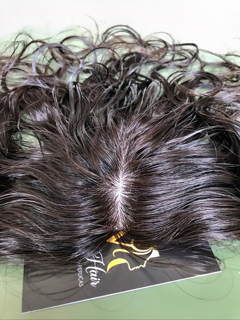 Topo Closure Cabelo Humano Ondulado 25cm - comprar online