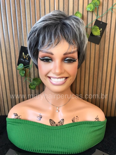 Wig Valeria Fibra Premium Lisa Curta
