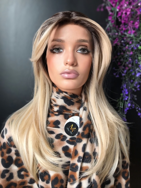 Lace Front Malyn Fibra Premium Lisa Franjão 60cm - comprar online