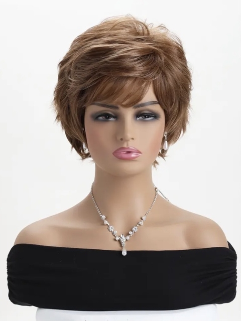 Wig Alejandra Fibra Premium Lisa Curta