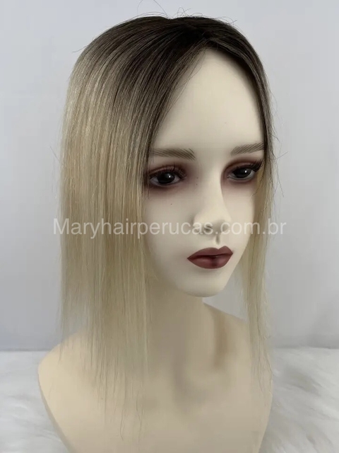 Topo Closure Cabelo Humano Liso 35cm