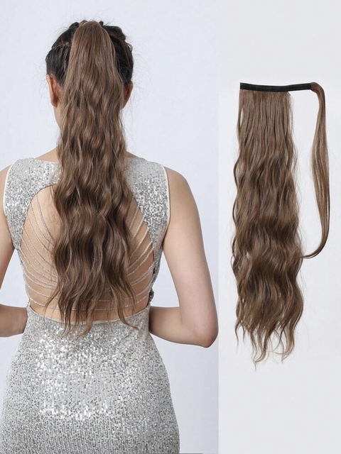Aplique Rabo de Cavalo Ondulado Fibra Premium 50cm