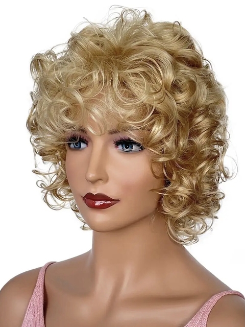 Wig Eydi Fibra Premium Cacheado Curto