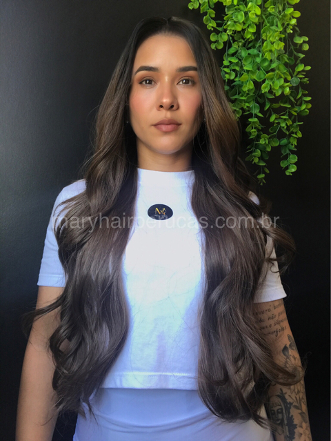 Lace Front Helena Fibra Premium Ondulado 70cm - comprar online