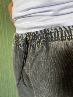 CALÇA CARGO HYPE - SARJA PRETO JEANS ESTONADA - loja online