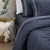 Juego de Sábanas Twin Size Lisas 700 H Embozo Bordado Azul - Jean Cartier - comprar online