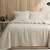 Cubrecama queen size matelaseado color crudo de Jean Cartier