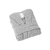 Bata infantil de toalla gris, 100% algodón premium, marca Jean Cartier.