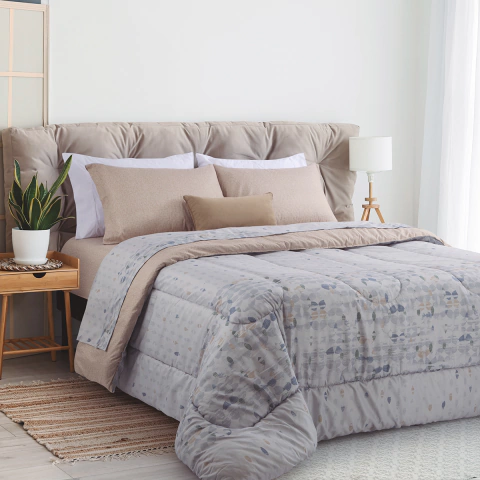 Acolchado 2 1/2 Plazas Estampado Moderno Kreise - Jean Cartier - comprar online