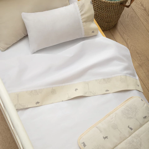 Juego de Sábanas para Cuna 140 x 85 cm Algodón Máxima Suavidad Gris - Jean Cartier - comprar online