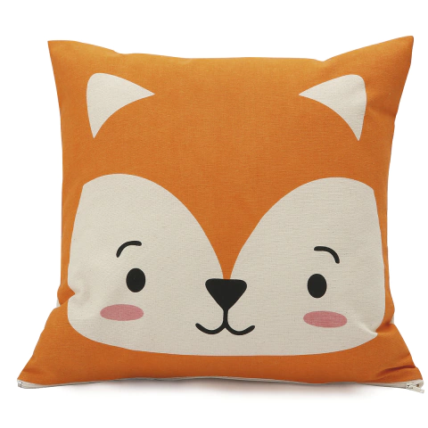 Funda Almohadón 38x38 cm Algodón Premium Zorro - Jean Cartier