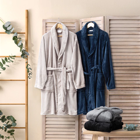 Bata Adulto de Microflannel Soft Touch Aterciopelado Talle L - Jean Cartier - comprar online