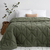 Acolchado 2 1/2 Plazas Prewashed con Doble Costura y Marco Verde Militar - Alcoyana - comprar online