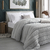 Acolchado Twin Chenille Extra Suave Gris Perla - Palette
