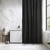 Set de Baño Cortina 180x180 cm con 12 Ganchos Negro - Alcoyana
