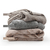 Frazada King Flannel Fleece Jacquard Gris - Palette en internet