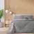 Kit de 4 piezas de cama Cover Bitono King Size con fundas y almohadón en color gris de Jean Cartier.