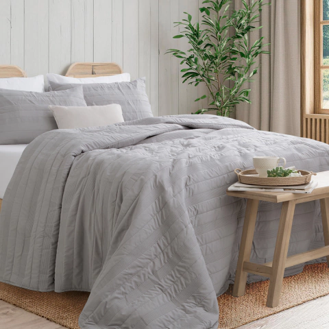 Kit Cover Twin Size Micromatelaseado + Funda Cemento - Palette