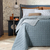 Cover King Size Matelaseado Bordado Premium Cielo - Alcoyana