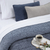 Frazada 2 1/2 Plazas Bitono Doble Corderito Jacquard Azul - Alcoyana