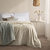 Frazada 2 1/2 Plazas Rayada Flannel Fleece Gris Metal - Palette