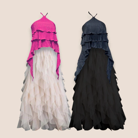 Look Blusa Bata + Saia Tule Sereia - comprar online