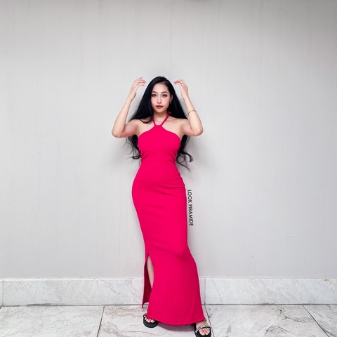 Vestido Longo Anna Ruga Pink