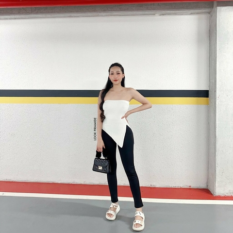 Blusa Tomará que caia Modal Assimétrico Branco