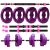Kit de Barra body pump + 2 Mancuernas + 20kg en Discos: Negro, Rosa o Violeta - tienda online