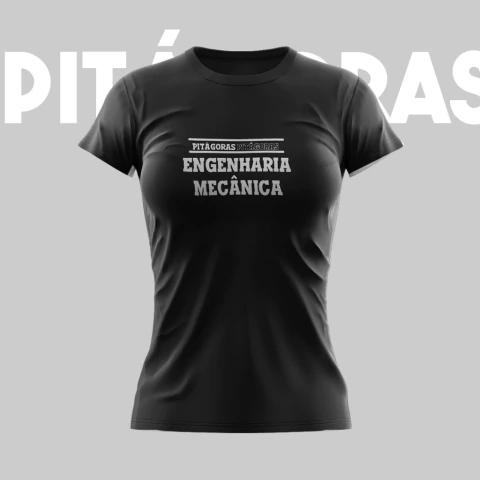 Camiseta de Engenharia Mecânica Baby look Pitágoras