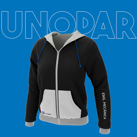 Jaqueta Moletom de Engenharia Mecânica Unissex Unopar