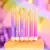 Velas De Cumpleaños Degrade Pastel Con Dorado X 12 Unidades