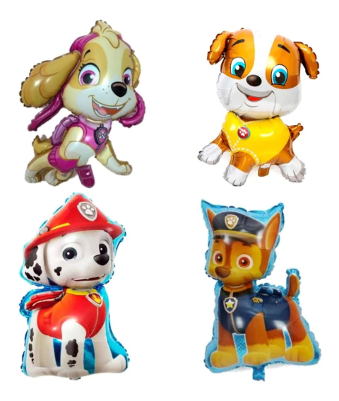 Combo Deco 4 Globos Paw Patrol 65 cm