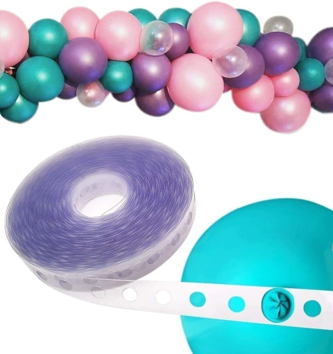 Cinta Acetato Para Arcos Orgánicos De Globos 5m X10 Unidades