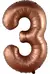 Imagen de Globos De Números Mate De 70/80cm Chocolate Marrón X1 Unidad