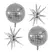 Kit Globos 2 Bolas De Boliche + 2 Estrellas 12 Puntas 55cm - comprar online