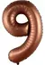 Imagen de Globos De Números Mate De 70/80cm Chocolate Marrón X1 Unidad