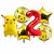 Set De 5 Globos Pokemon Pikachu +4metalizados 45cm + Numero - comprar online