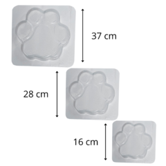 Kit de 3 Moldes de PET Huellas Panel Decorativo 3D Para Vaciado de Yeso, Cemento, Concreto, Hormigón o Resina - comprar en línea