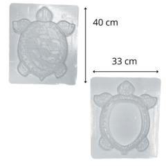 KIT DE 2 MOLDES DE PET TORTUGAS PANEL DECORATIVO 3D PARA VACIADO DE YESO, CEMENTO, CONCRETO, HORMIGÓN O RESINA - comprar en línea