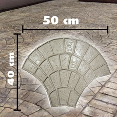 MOLDE PARA CONCRETO ESTAMPADO MODELO/DISEÑO ABANICO PARA PARED O PISO DE CEMENTO, HORMIGÓN, ESTUCO, MORTERO,CONCRETO en internet