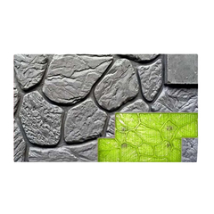 MOLDE PARA CONCRETO ESTAMPADO MODELO/DISEÑO ROCA GRANDE PARA PARED O PISO DE CEMENTO, HORMIGÓN O CONCRETO