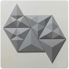 Kit de 6 Moldes de PET Triángulo Panel Decorativo 3D Para Vaciado de Yeso, Cemento, Concreto, Hormigón o Resina - tienda en línea